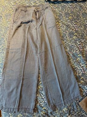 Wide Leg Casual Trousers in Jean blue
